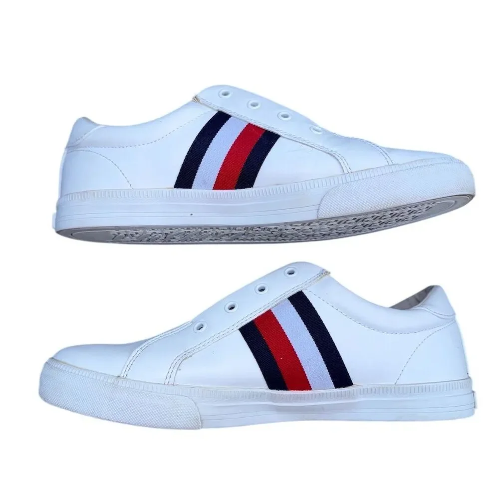 Tommy‎ Hilfiger Women's White Slip-On Sneakers Casual Flats 9